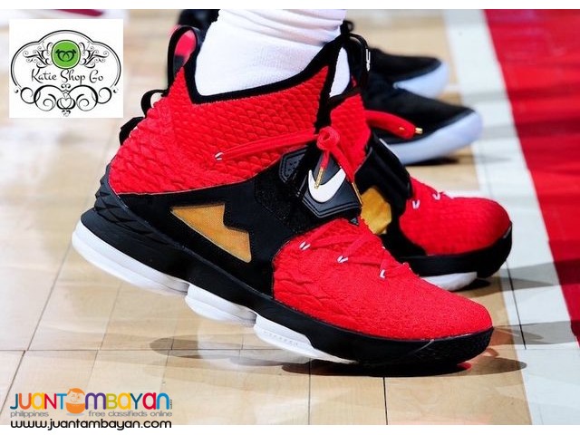 NIKE LEBRON 15 BASKETBALL SHOES - LEBRON 15 DIAMOND TURF RED