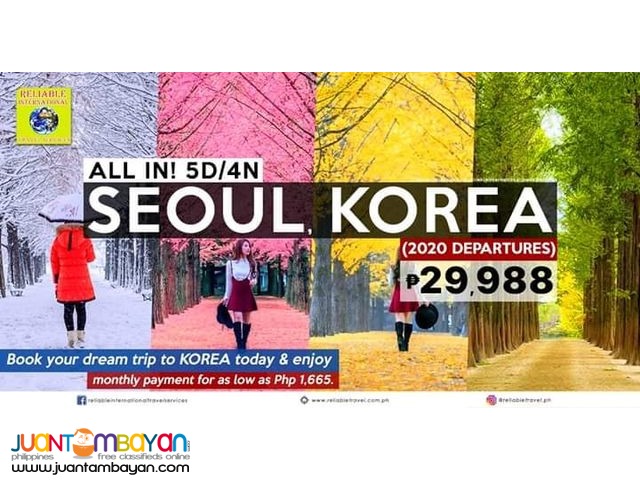  5D4N Korea All In Package with Airfare/ 2020