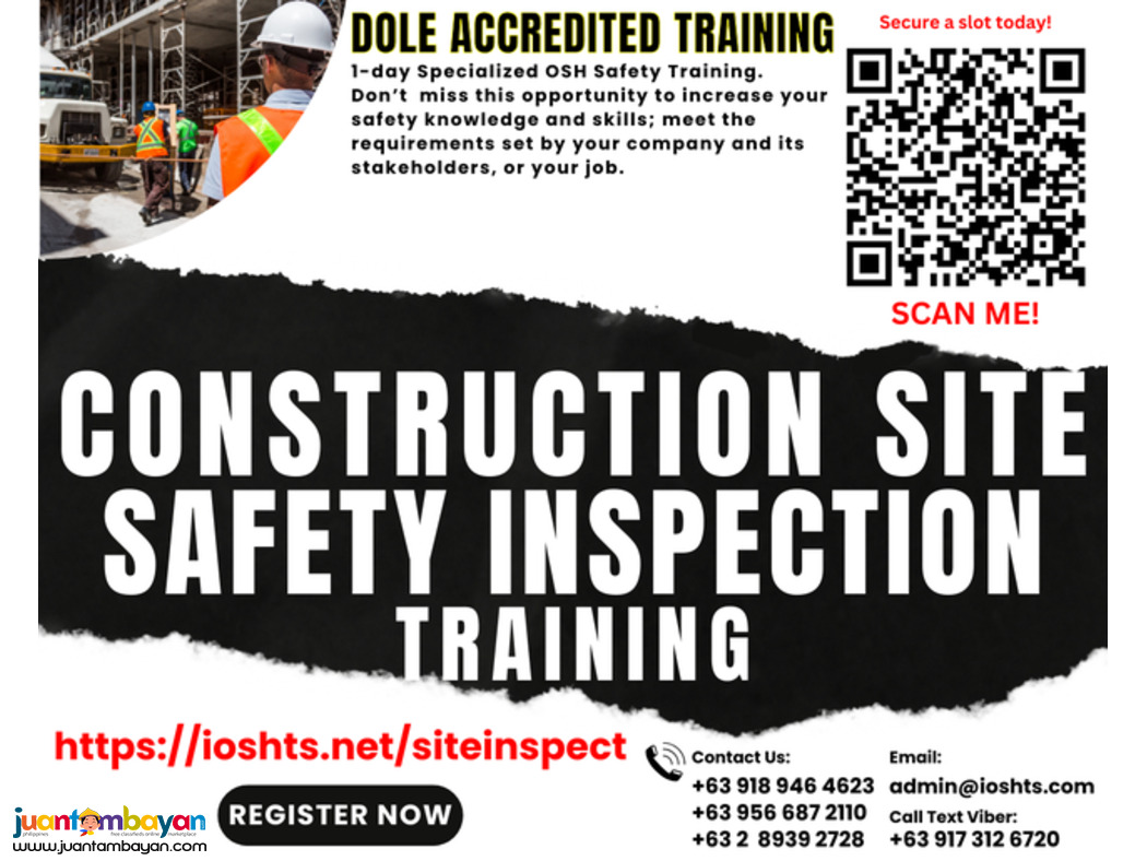 Construction Site Safety Inspection Training DOLE Accredited Training