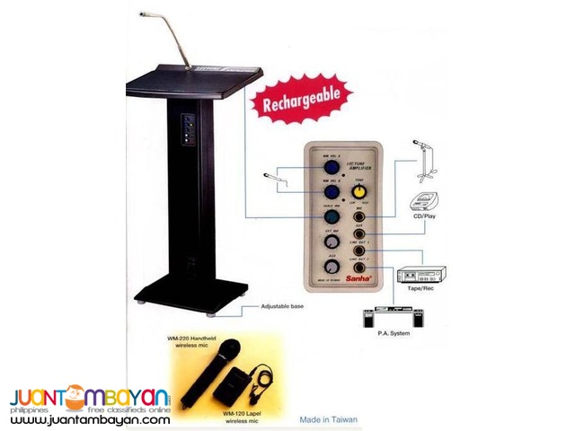 Sanha SH420 Lectern Podium Portable Wireless PA System