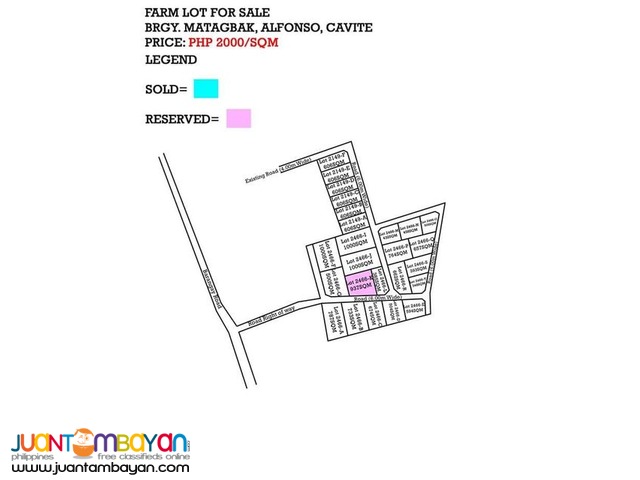 Subdivided Farm Lot for Sale