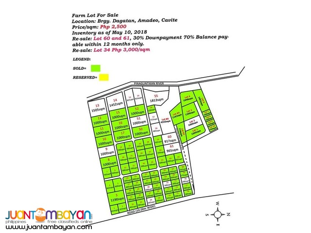 Subdivided Farm Lot for Sale