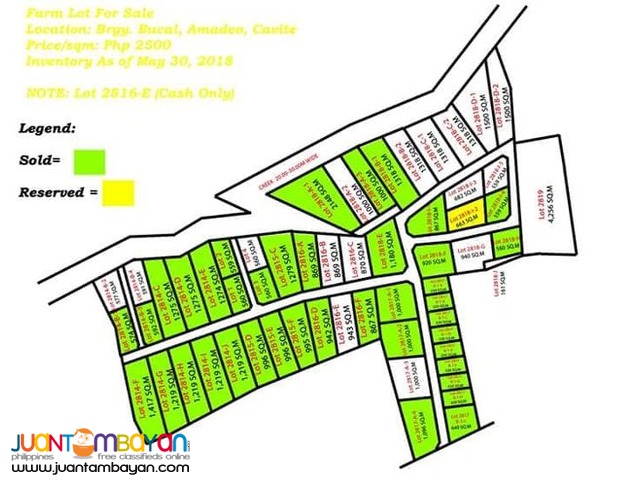 Subdivided Farm Lot for Sale