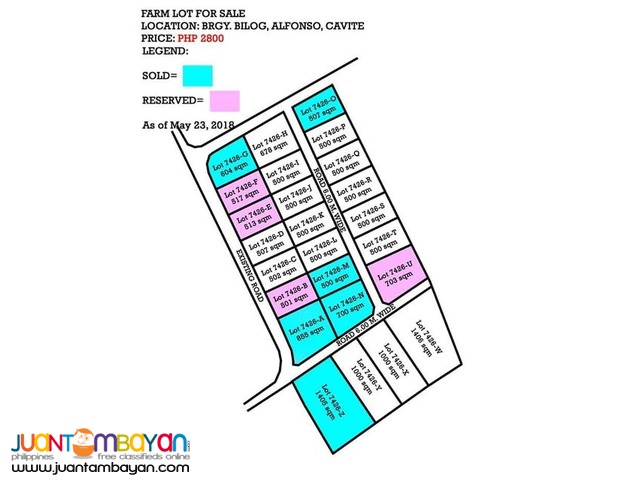 Subdivided Farm Lot for Sale