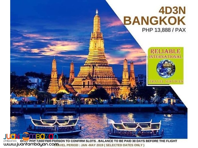 4D3N Bangkok Thailand Promo Package with Airfare!