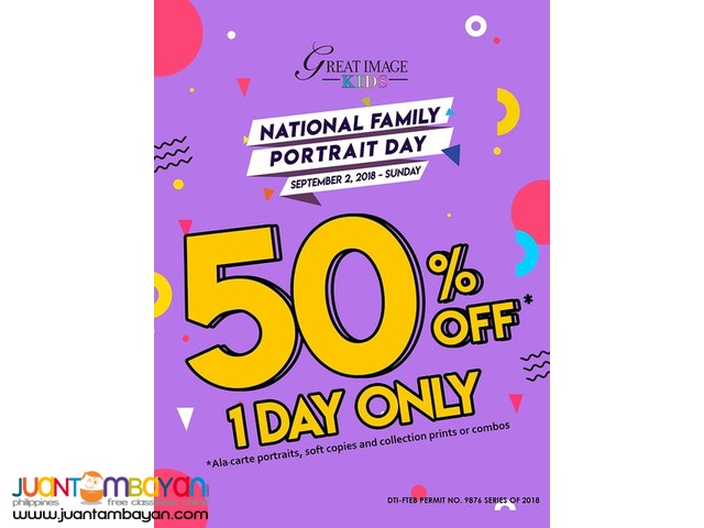 50% OFF at Great Image Kids One Day Only!