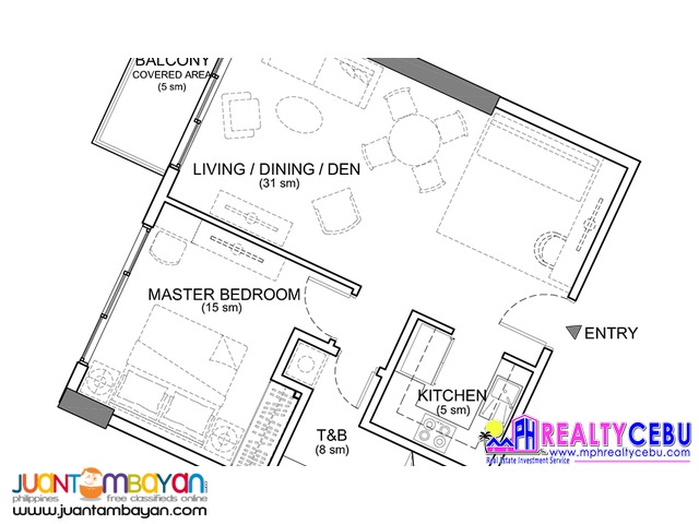 1 BR CONDO - SOLIHIYA BY ROCKWELL WITH PARKING SLOT CEBU CITY 