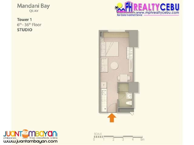 STUDIO UNIT CONDO - MANDANI BAY QUAY TOWER 2 MANDAUE CEBU 