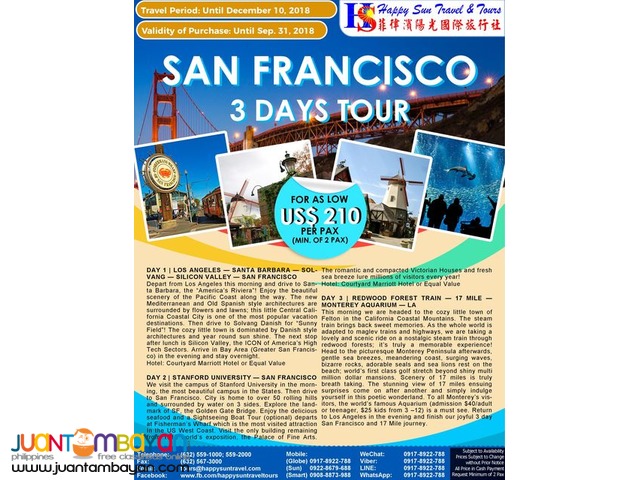 3D2N San Francisco Free and Easy