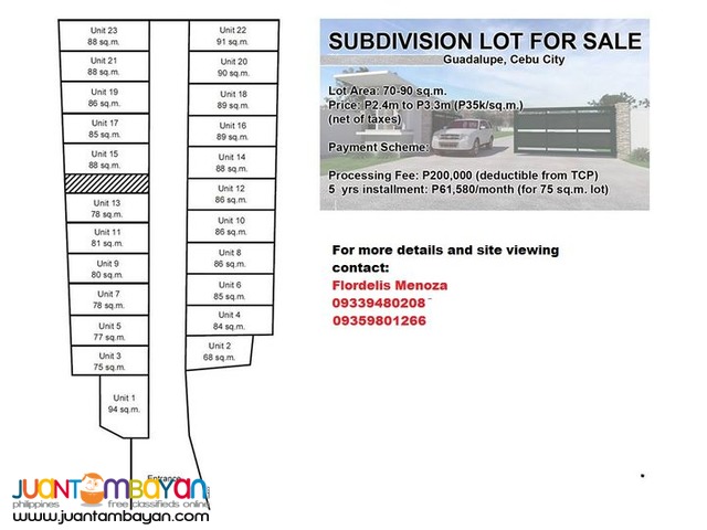 Lot Only for Sale in Guadalupe Cebu City