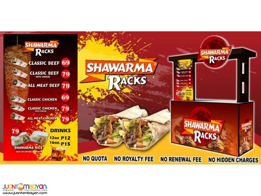 Shawarma Rack food cart franchise P149,000.00