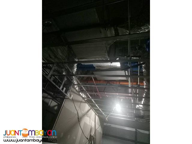 Ducting works including exhaust and fresh air