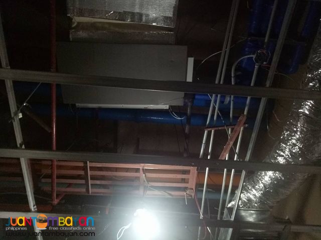 Ducting works including exhaust and fresh air