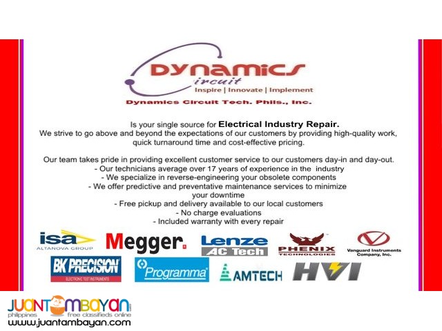 Electrical Test Instrument Repair Philippines by Dynamics Circuit 