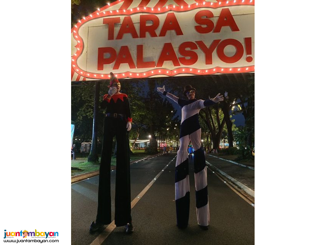 Dancing mimes, Juggler, unicycle, stilt walker, roaming performers