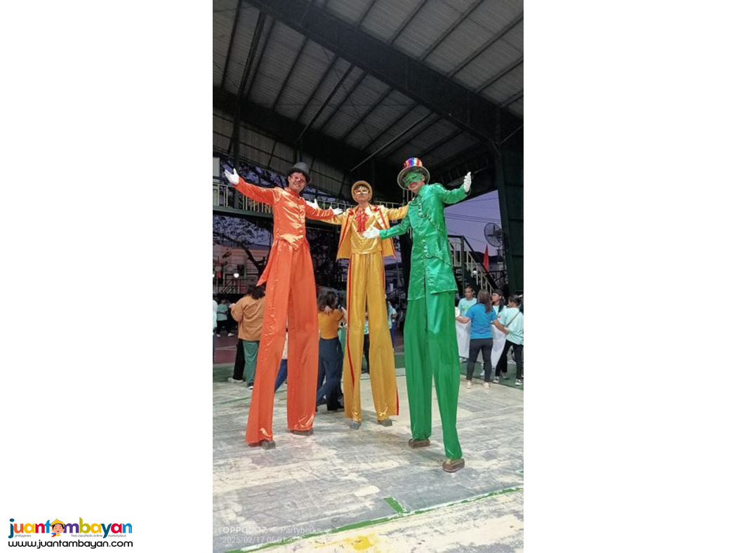 mime, Juggler, unicyclist, stilt walker