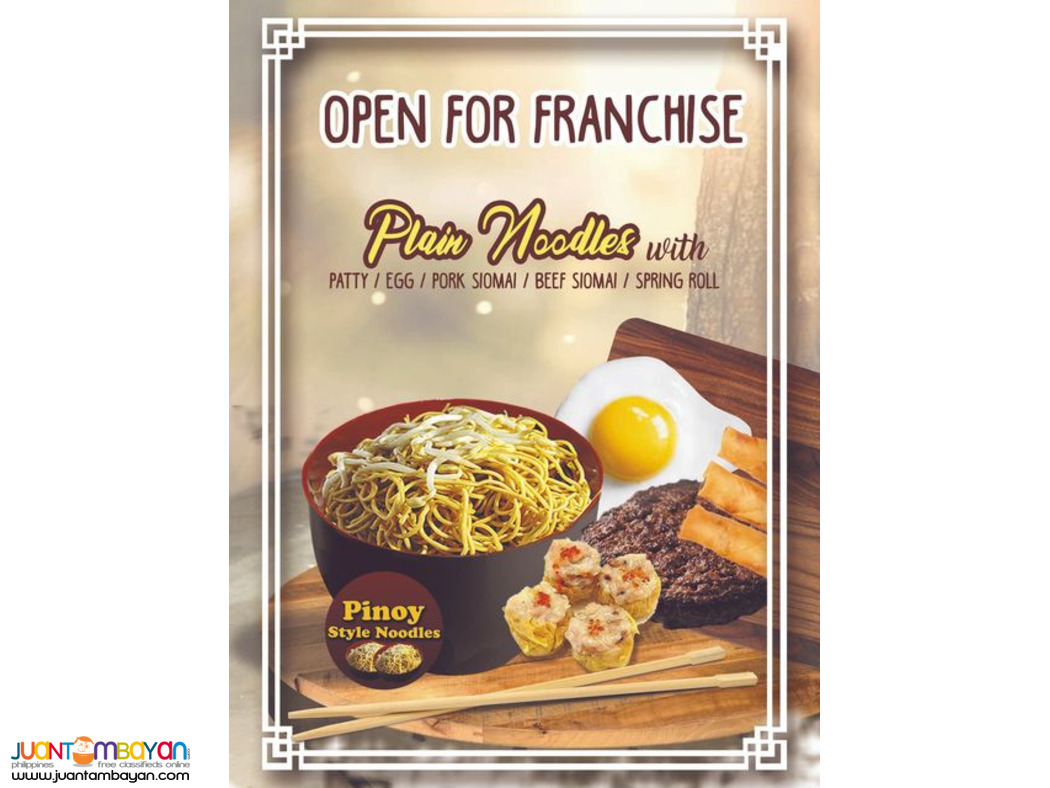 Pinoy style noodles food cart franchise 149K