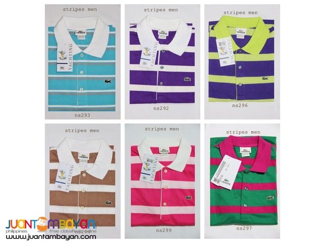 Authentic LACOSTE STRIPES FOR MEN - LACOSTE POLO SHIRT FOR MEN