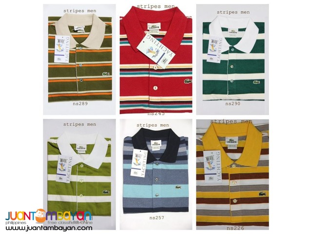 Authentic LACOSTE STRIPES FOR MEN - LACOSTE POLO SHIRT FOR MEN