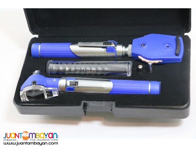 FIBER OPTIC Otoscope Ophthalmoscope LED Diagnostic ENT SET