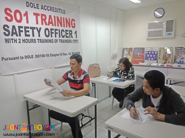 Face To Face BOSH Training Safety Officer 2 SO2 Training DOLE training