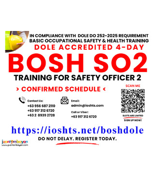 BOSH Training for SO2 Safety Officer 2 Training DOLE Accredited