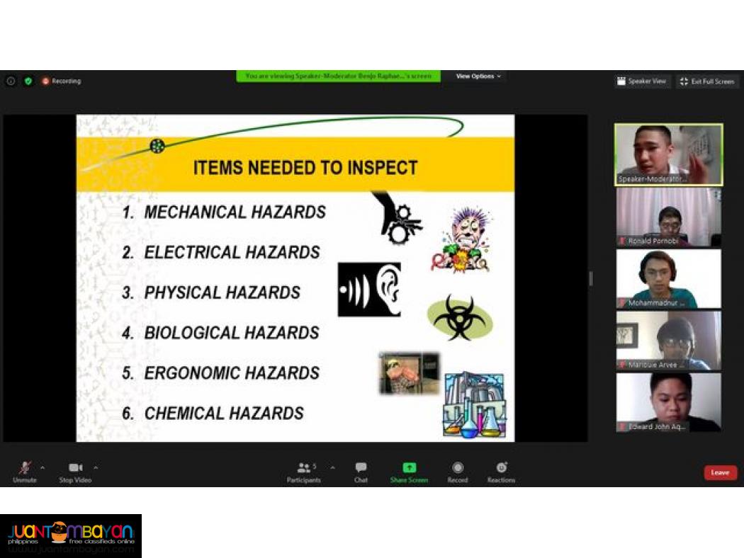 BOSH SO2 Online Training Philippines DOLE Certified Safety Officer 2