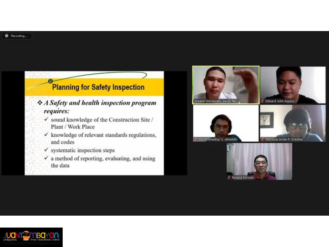 BOSH SO2 Online Training Philippines DOLE Certified Safety Officer 2