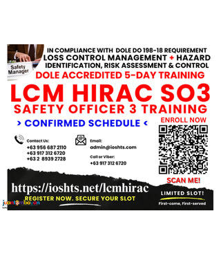 LCM HIRAC SO3 Training DOLE LCM Training DOLE Safety Officer 3 HIRAC