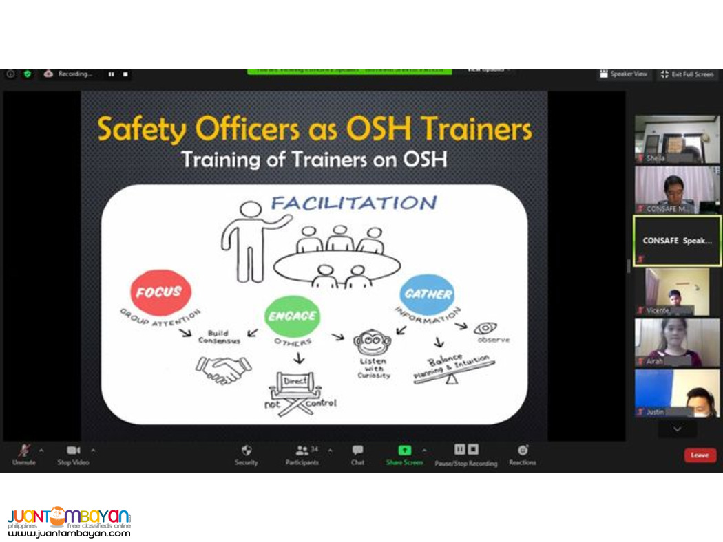 TOT Training of Trainers Training for Safety Officers DOLE Accredited