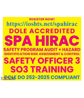 SPA Training HIRAC Training DOLE SO3 Training Safety Officer 3