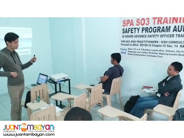 DOLE Online SO3 Training Online SPA HIRAC Training Safety Officer 3