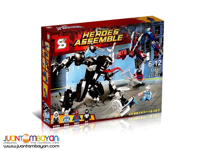 lego spiderman mech vs venom
