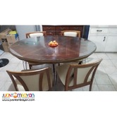 Oval Wooden Dining Table Set