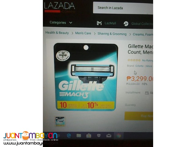 gillete mach 3  blade