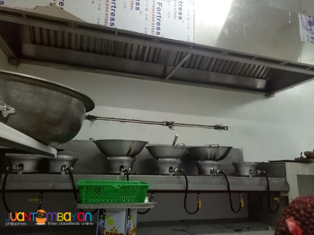 Supply installation and fabrication of kitchen hood