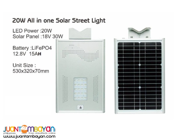20w Integrated Solar Streetlight