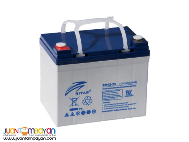 26AH & 33AH Ritar AGM VRLA UPS / Solar / EBike Battery