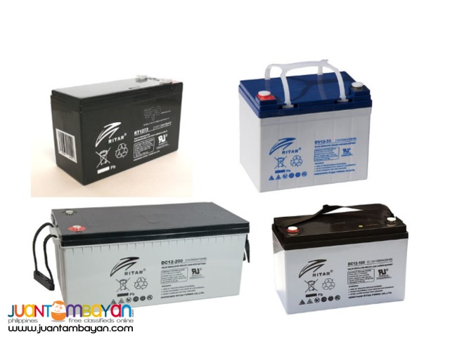 26AH & 33AH Ritar AGM VRLA UPS / Solar / EBike Battery