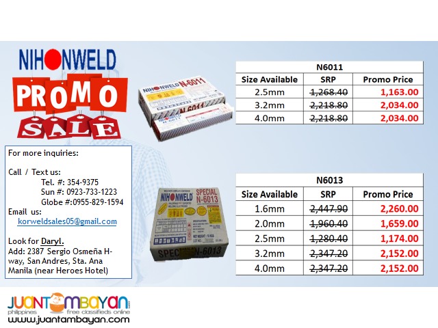 For Sale: Welding Electrodes