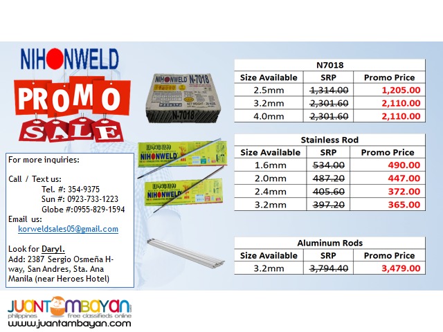 For Sale: Welding Electrodes