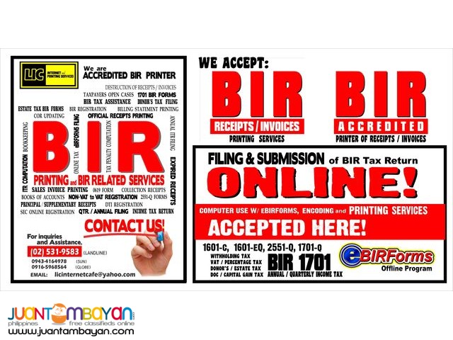 BIR Accredited Printer and Printing Services