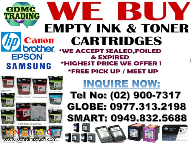 HIGHEST PRICE AND LEGIT BUYER OF EMPTY INK AND TONER CARTRIDGES