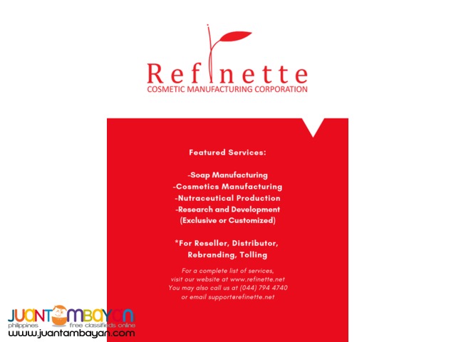 Refinette Cosmetics Manufacturing Services