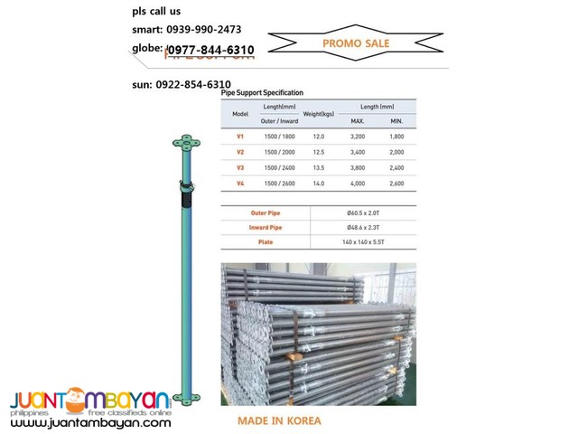 Shoring Jack, Scaffolding(system) made in korea