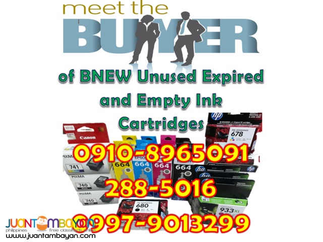 We buy empty expired bnew ink toner cartridges at highprice