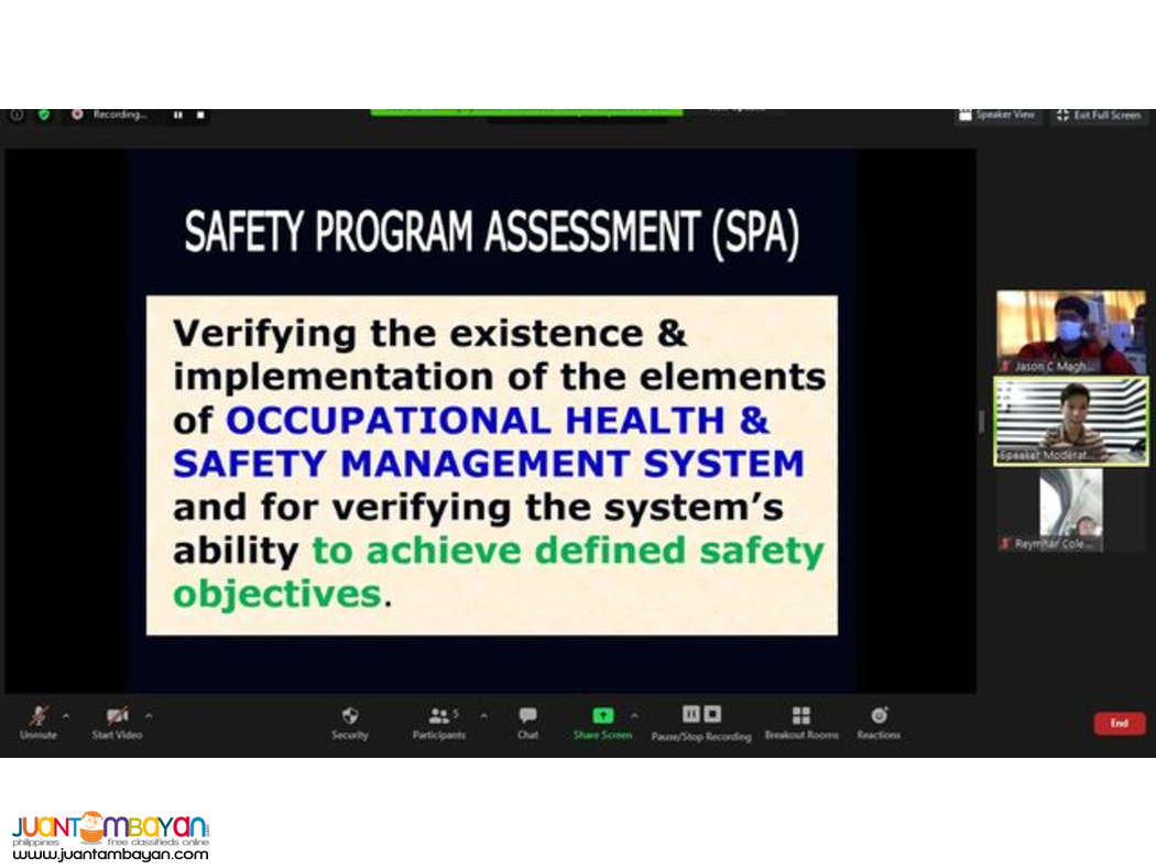so3 Training Spa Hirac Training Dole Accredited Safety Officer 3