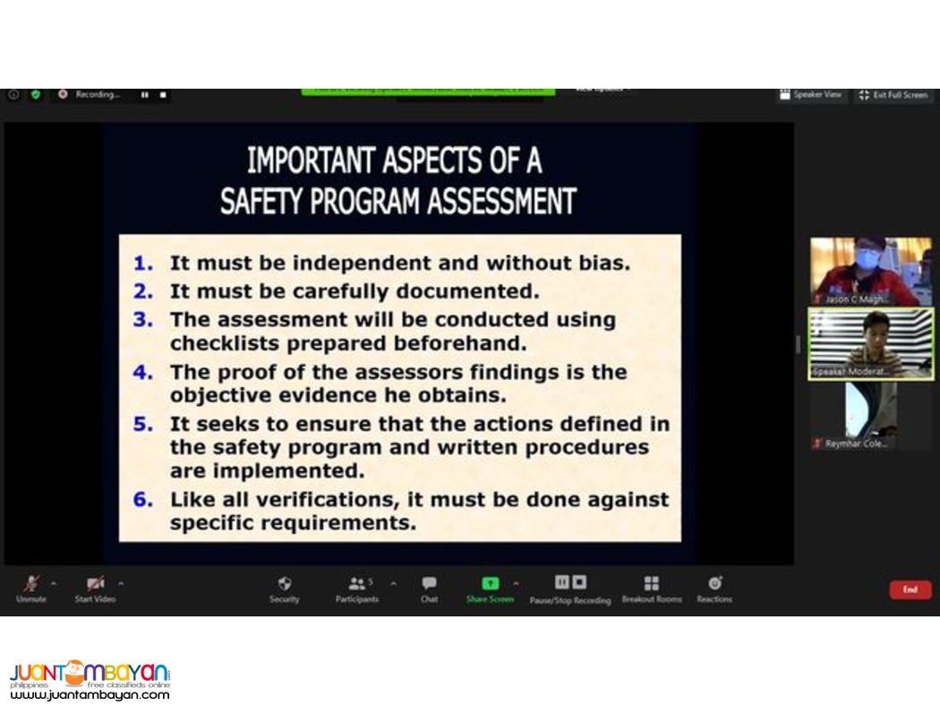 Defensive Driving Safety Seminar Training DOLE Accredited