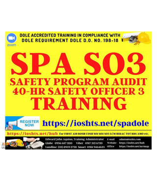 SPA SO3 Training Safety Program Audit Training Safety Auditing DOLE