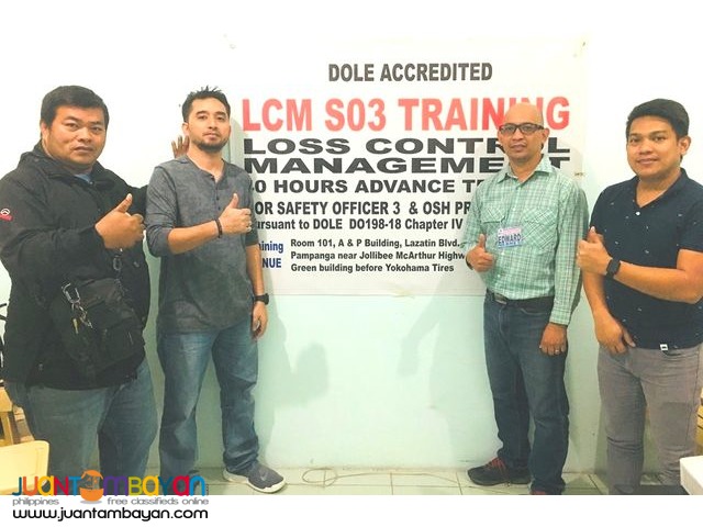 LCM Training DOLE SO3 Training Safety Officer 3 Training Face To Face